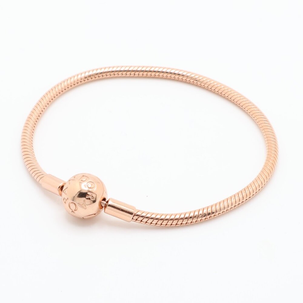 Pandora Moments Sterling Silver 14k Rose Gold Platted Charm Bracelet